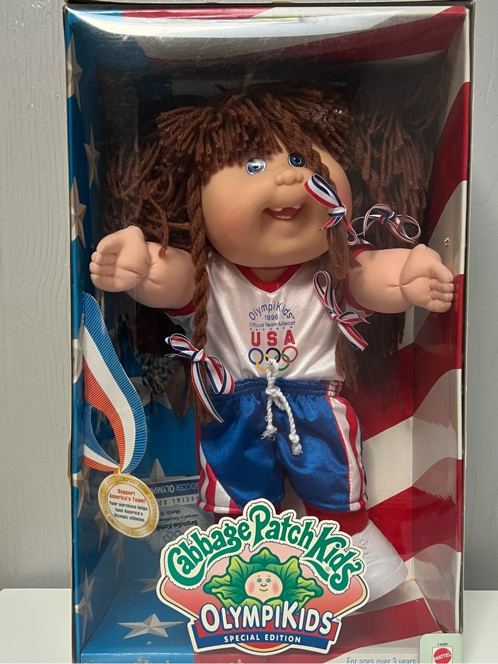 Mattel Cabbage Patch Kids OlympiKids Brandie Katelyn Doll Vintage 1996